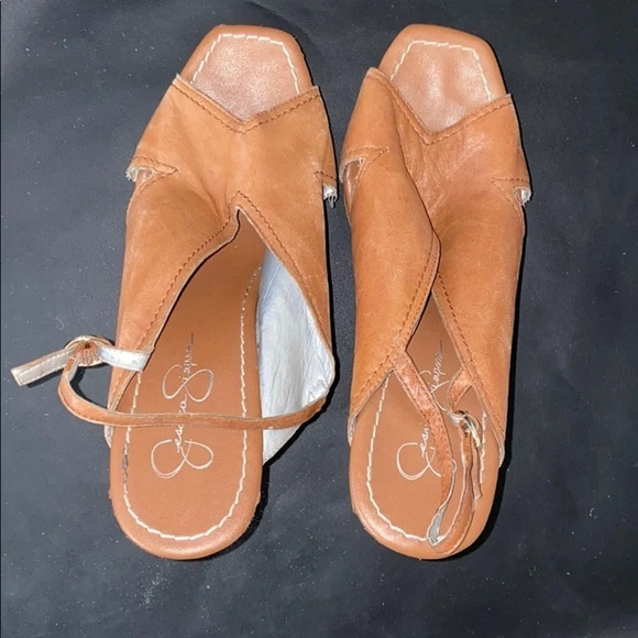 Jessica Simpson tan summer wedge sandal  9 - Picture 8 of 11